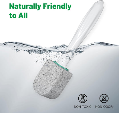 Pumice Stone Toilet Bowl Cleaner for Hard Water Ring & Stains | Removes hard water rings, calcium buildup & rust stains from toilet bowls without scratching porcelain.