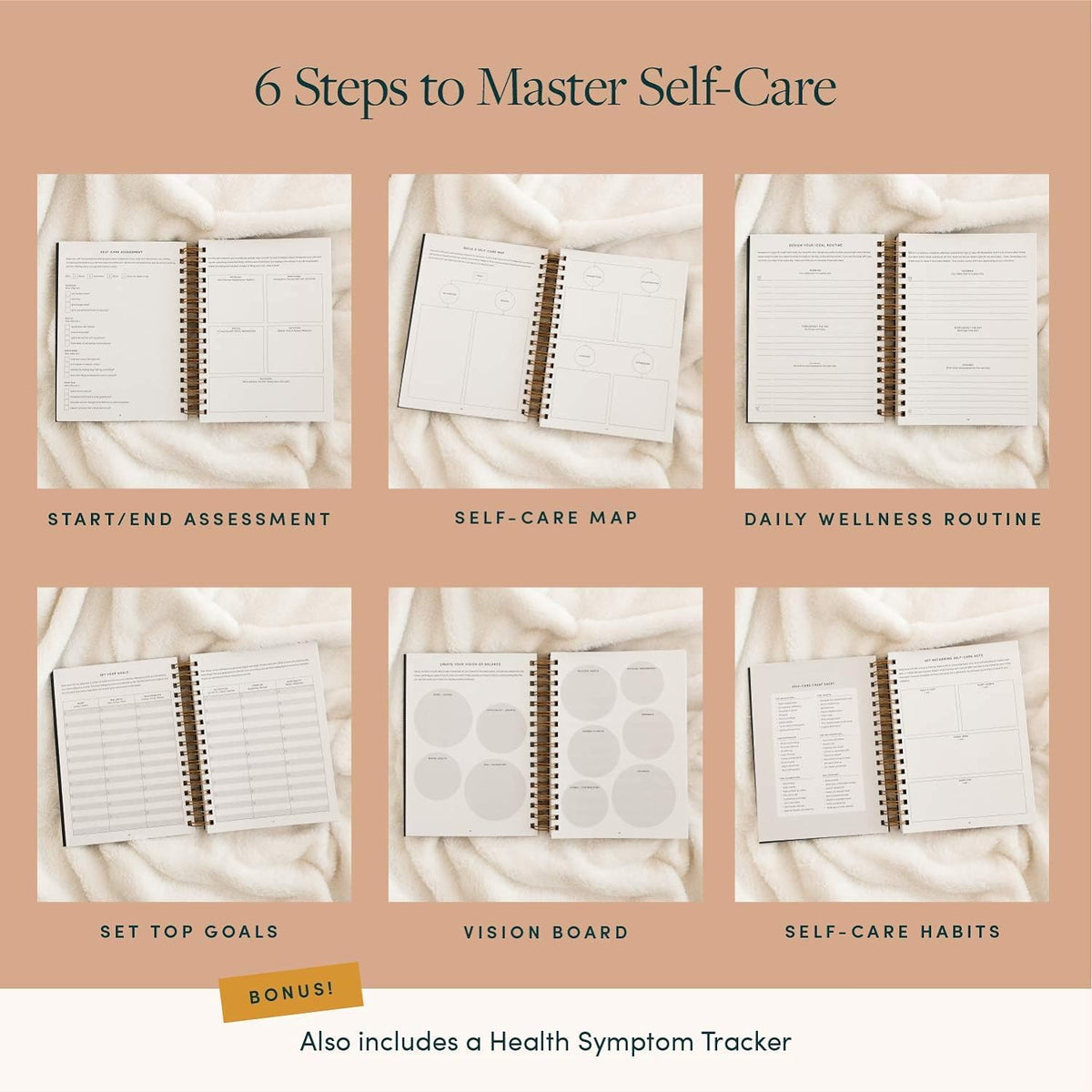The Self-Care Planner by Simple Self - Undated 6 Month Life Planner - Daily, Monthly, Weekly - Focus on Wellness, Productivity, Achieving Goals, and Happiness (Abstract, Daily Edition: 13-Weeks)
