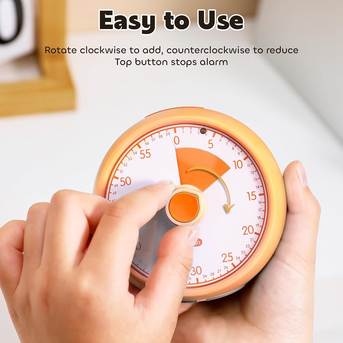 Visual Timer for Kids 60-Minute Countdown Timer with Optional Alarm, Focus Tool for ADHD & Autism, Time Management for Homework, Chores, Office, Kitchen, Teaching & Study Routines (Purple)