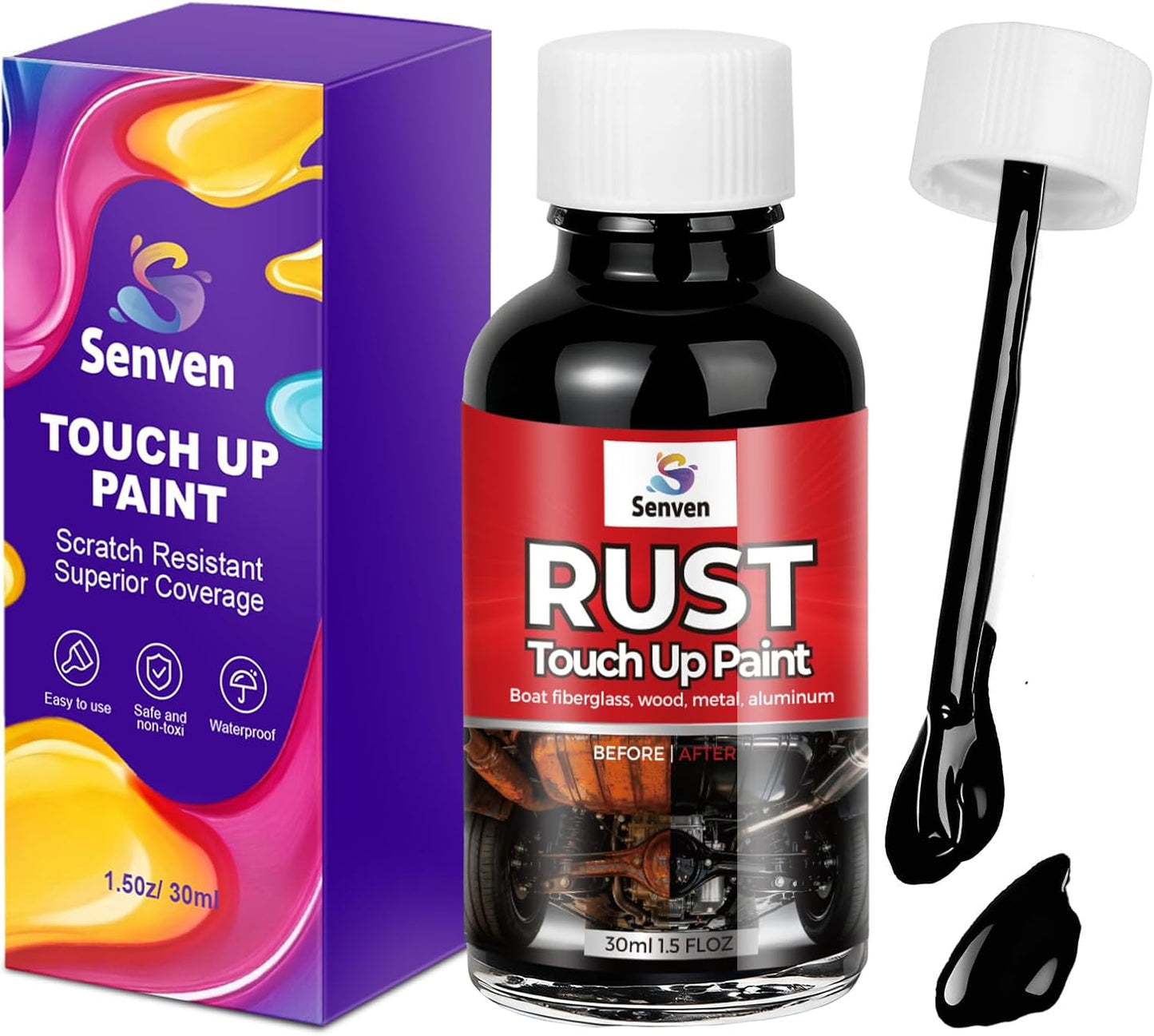 White Touch Up Paint High-Gloss Multi Surface Acrylic White Touch Up Paint Pen Scratch Repair for Metal,Walls,Cabinets,Appliances,Wood,Door,Furniture,Enamel 1.5 Fl Oz