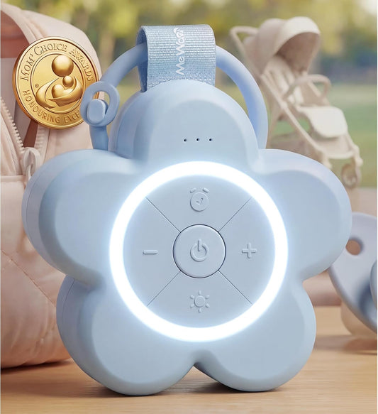 Mewaii Portable Sound Machine Baby for White Noise, Night Light for Kids | 25 Soothing Sounds, Rechargeable Travel Sound Machine, Newborn Essentials Shower Gift, For Nursery, Home, Sleep Aid