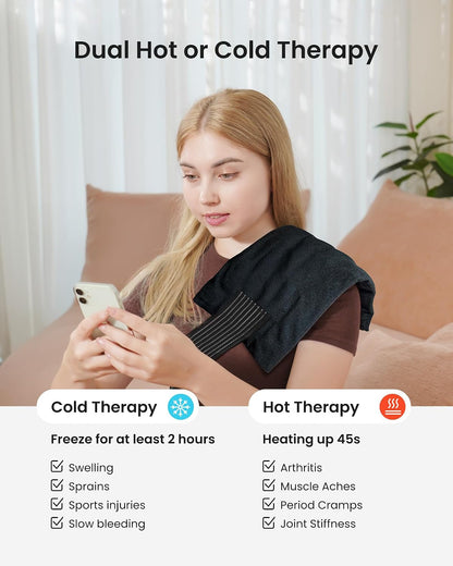 2 Ice Packs for Injuries Reusable, Cold and Hot Packs for Injuries, Joint Pain, Muscle Soreness, and Body Inflammation, Adjustable Ice Packs Wraps for Knees, Back, Shoulders, Arms, and Legs