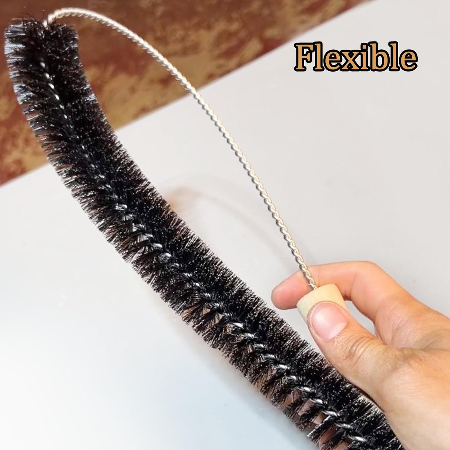 2-Pack Dryer Vent Cleaner Kit, Long Flexible Lint Remover Brush for Dryer Vent & Refrigerator Coils, Crevice Cleaning Tool for Fire Prevention