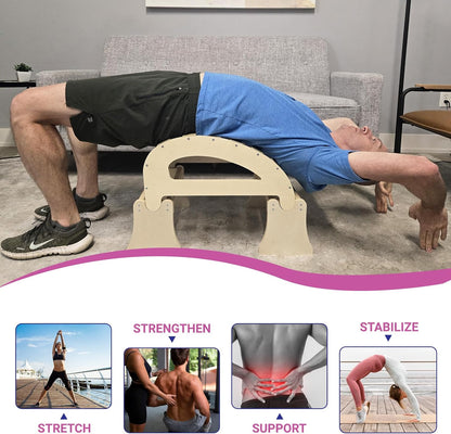 PMT Medical Flex - Yoga Back Bench | Elevate Your Stretch with Anatomical Bends, Ergonomic Support, and Durable Construction for Ultimate Comfort and Flexibility, Sandal