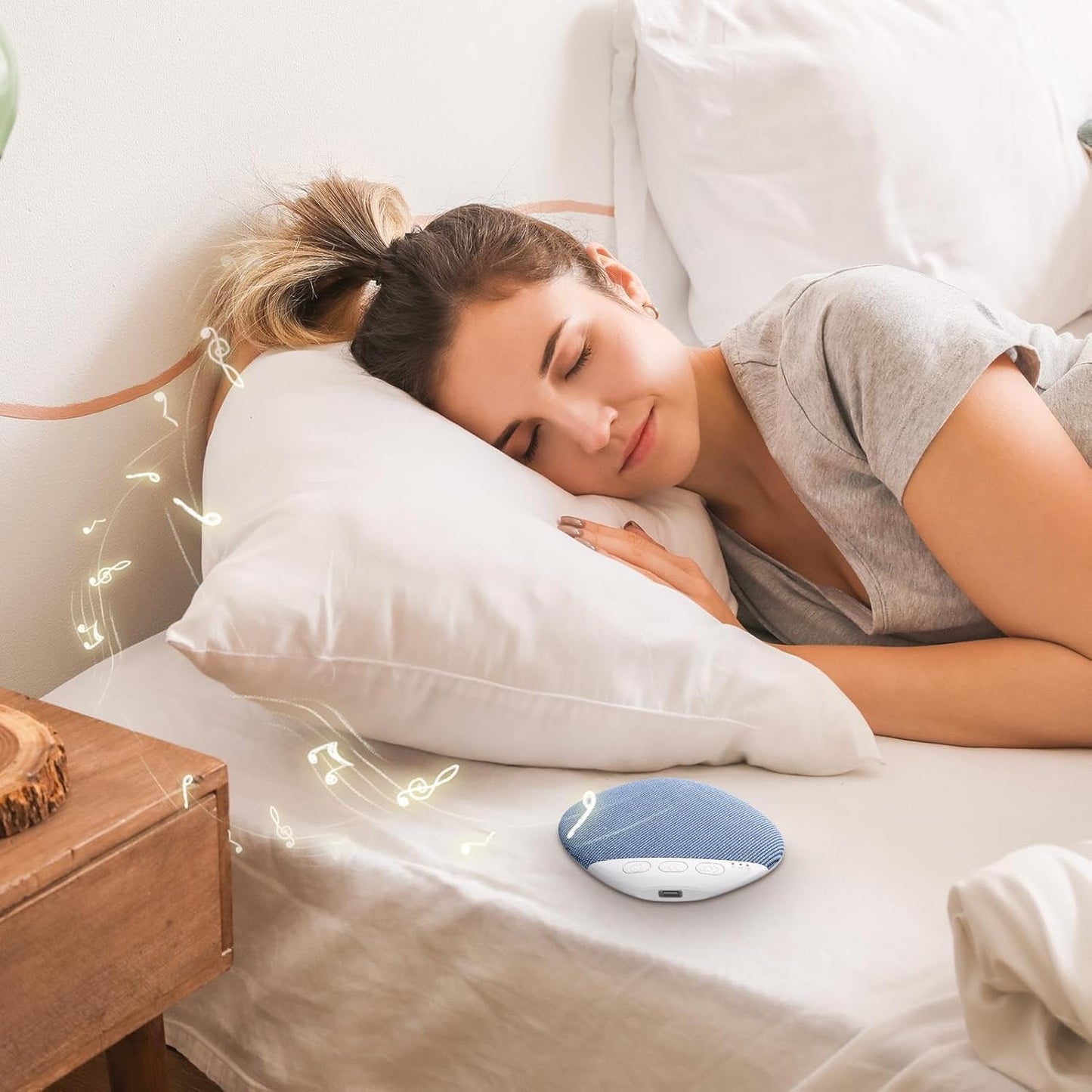 Pillow Speaker for Sleeping, Bluetooth Sleep Speaker with Directional Sound, Lightweight Portable Under Pillow Speaker for Bed, Comfortable Sleep Aid Audio Device, Blue