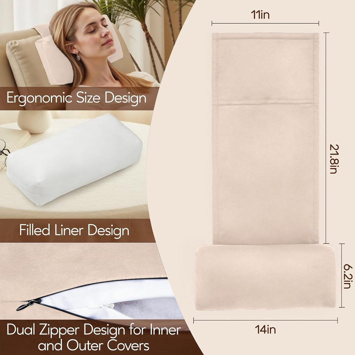 Neck Pillow for Recliner Chair, Adjustable Recliner Pillow for Headrest