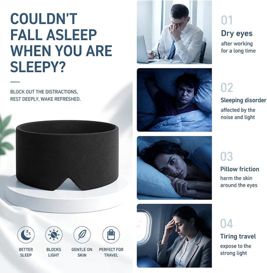 Cooling Gel Sleep Mask, Blackout Eye Mask, Side Sleepers, Men Women