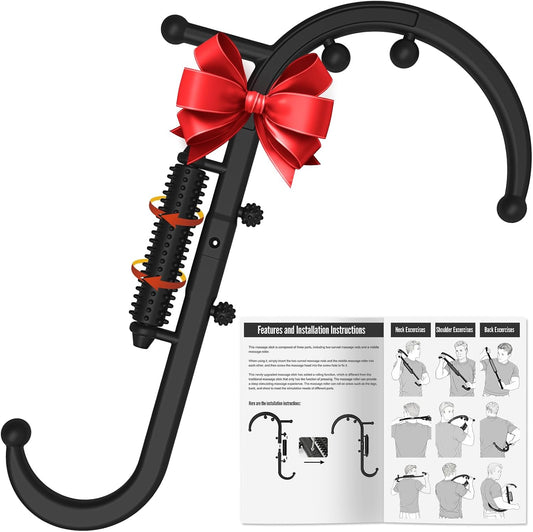 Trigger Point Massage Tool, Manual Back & Neck Massager Stick | Manual back massagers for neck & shoulder massage. Precision s-hook release tool provides deep tissue muscle knot pain relief