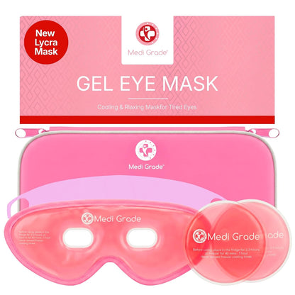 Medi Grade Cooling Eye Mask for Dark Circles and Puffiness, 2 Gel Eye Pads