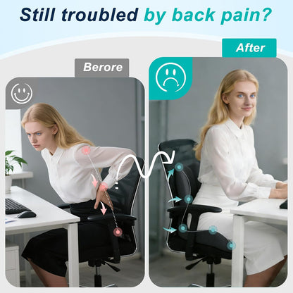 Seat Cushion for Office Chair, Ergonomic Cushion with Lumbar Support Pillow