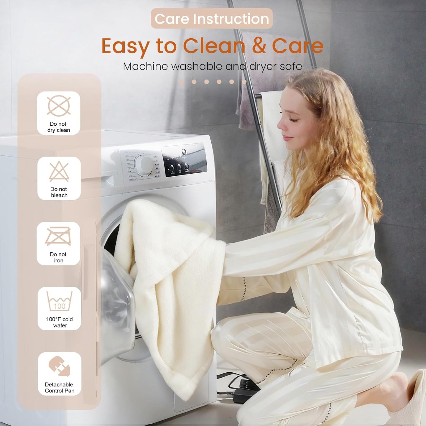 Heated Throw Blanket with Built-in Button Controller 50"x60" Electric Blanket with Soft Flannel Sherpa Fleece 4 Heat Settings 4-Hour Auto Shut Off Overheat Protection for Couch Bed and Office