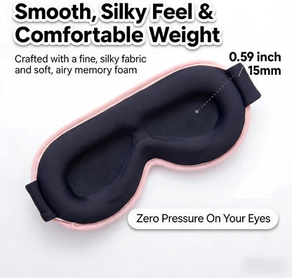3D Cooling Gel Weighted Eye Mask for Sleeping, 100% Blackout Sleep Mask