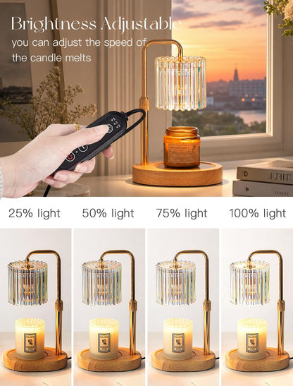 Candeldo Candle Warmer Lamp with Timer: Black Wax Melt Warmer