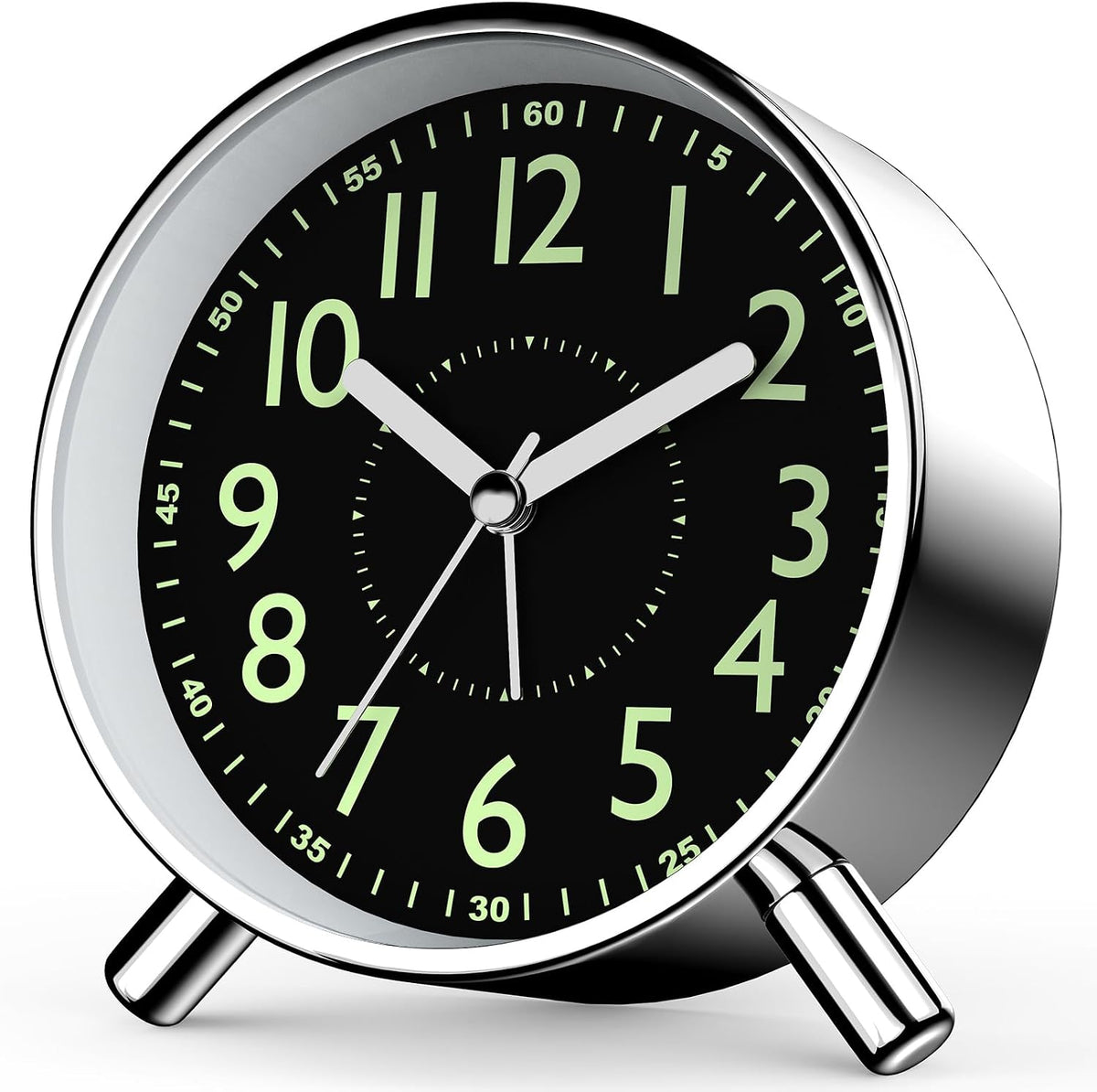 Analog Alarm Clock Night Ligh Battery Operated for Bedroom