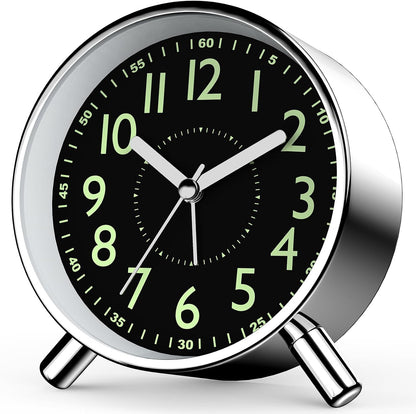 Analog Alarm Clock Night Ligh Battery Operated for Bedroom