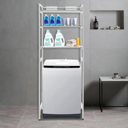 Laundry Room Organizer, Over The Washer And Dryer Storage Shelf 33lb, White