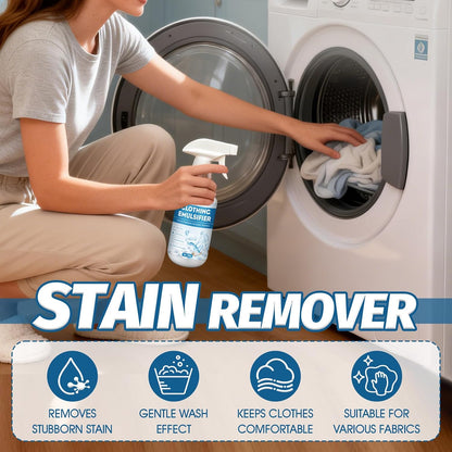 JAOJAO Clothing Emulsifier Stain Remover Spray 300g | For Grease-Prone Kitchen Uniforms, Work Clothes and Daily Washable Laundry Spots