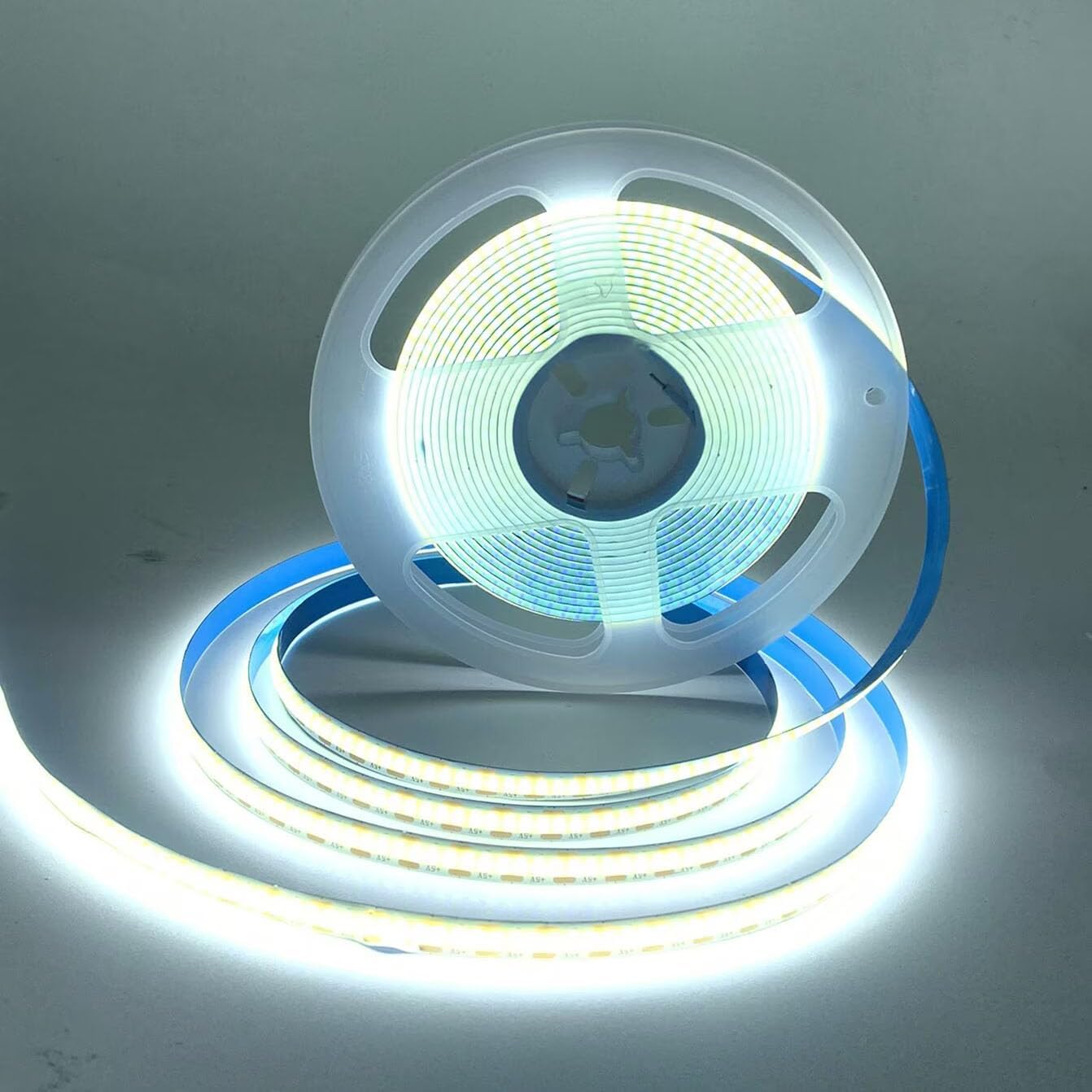 Motion Sensor Strip Light,Battery Operated Cabinet COB Led Strip Lights, Under Cabinet Lighting for Wardrobe,Stair,Pantry,Under Counter,Cupboard,Cabinet,Bed (Natural White, 2M)