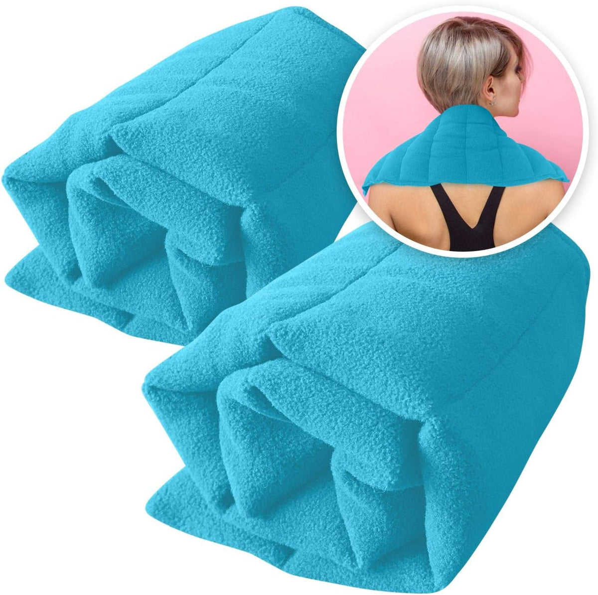 XL Microwavable Heating Pad with Cover Releases Moist Heat for Back Pain