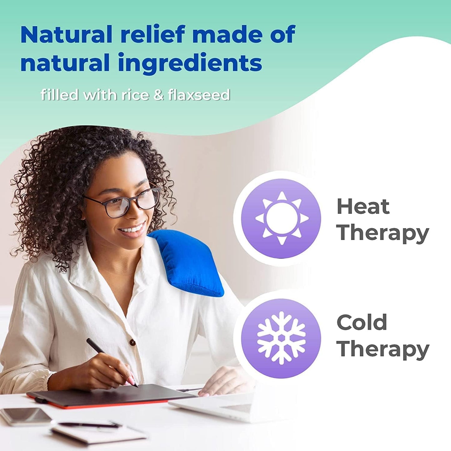 My Heating Pad Microwave Heating Pad - Moist Microwavable Heating Pads for Joints and Muscles Relief - Microwave Hot Pack Heat Pad for Cramps - Chilled or Heated Pad Therapy - Purple Unscented