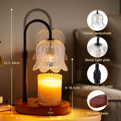 Candle Warmer Lamp Electric Timer - Flower Home Decor Women Birthday Gifts