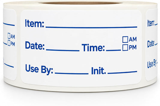 ChromaLabel 1" x 2" Dissolvable Food Rotation Labels, 500/Roll
