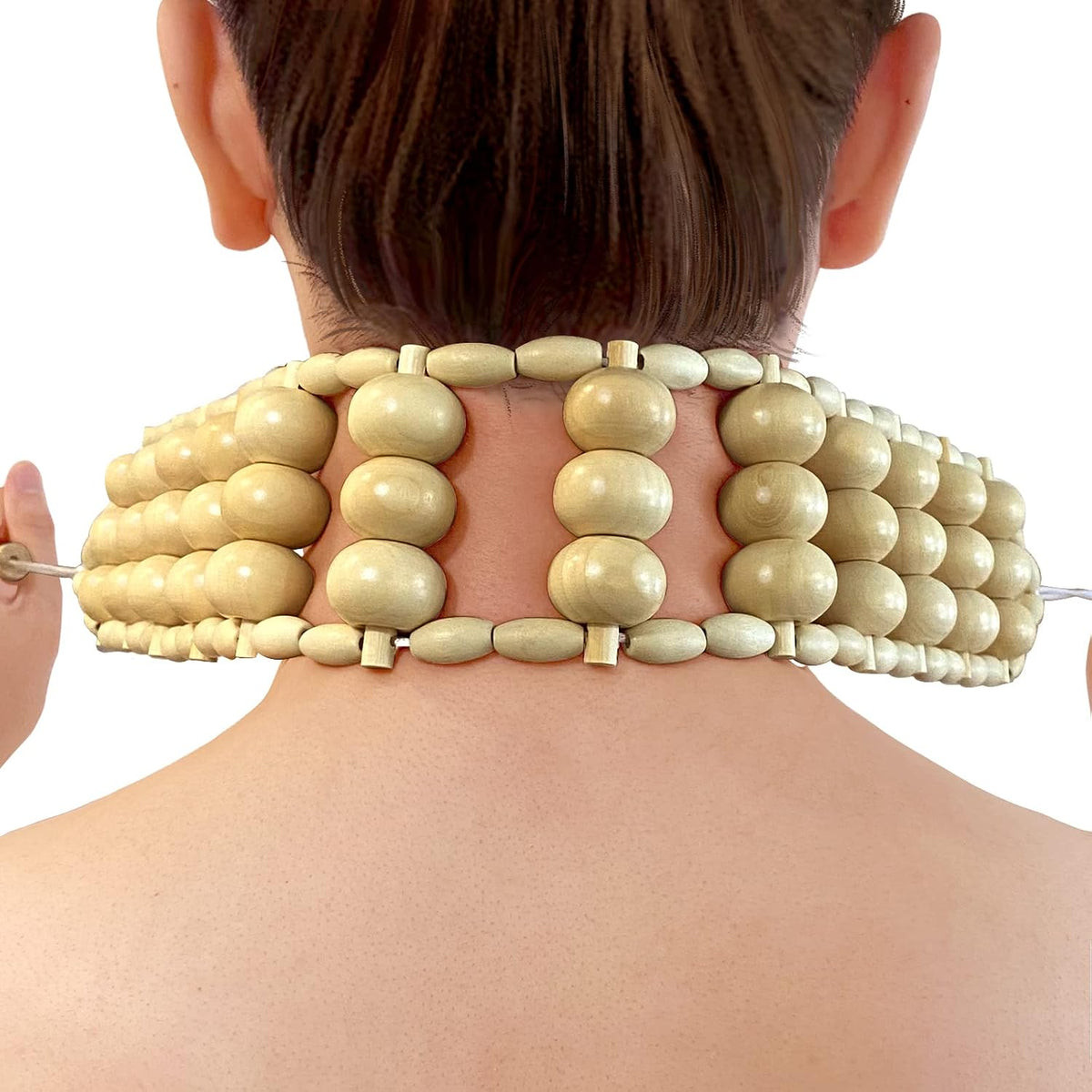 Wood Therapy Massage Tools, Wooden Back Massager Roller Rope