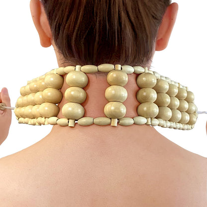 Wood Therapy Massage Tools, Wooden Back Massager Roller Rope