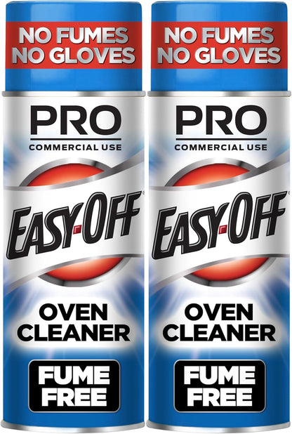 Easy-Off Fume Free PRO size Oven Cleaner Foam, Removes Grease & Burned-On Food, For Ovens, Air Fryers & More 24oz (2-count)