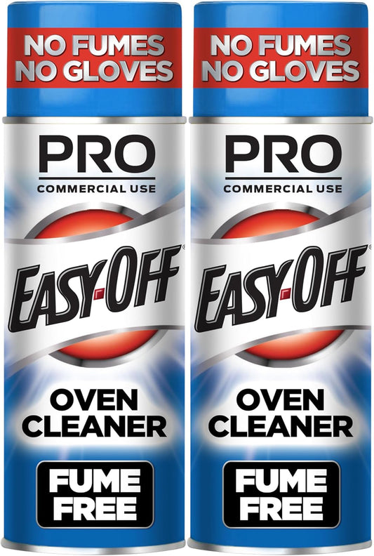 Easy-Off Fume Free PRO size Oven Cleaner Foam, Removes Grease & Burned-On Food, For Ovens, Air Fryers & More 24oz (2-count)