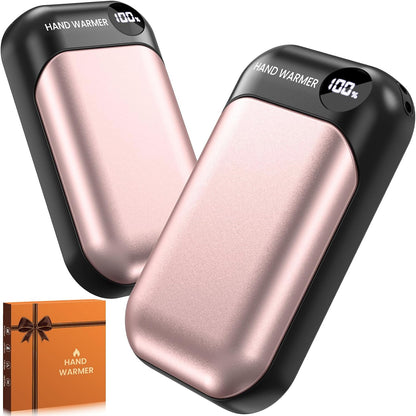 Hand Warmers Rechargeable 2 Pack, 4-Levels 104°F to 131°F Electric Hand Warmers, UL Certified Safe & Real 9Hrs Heating, Portable Pocket Hand Warmer for Women Men Kids, Fishing, Hunting, Golf, Camping