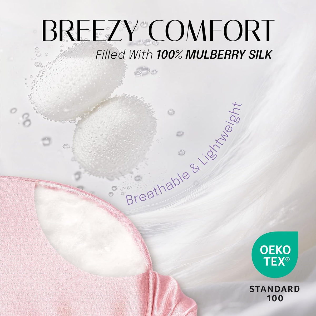OLESILK 100% Mulberry Silk Sleep Mask for Women - Zero-Pressure Blackout