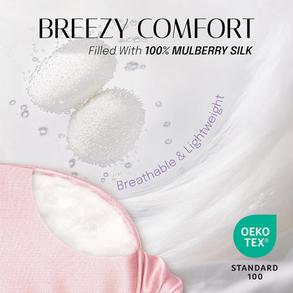 OLESILK 100% Mulberry Silk Sleep Mask for Women - Zero-Pressure Blackout
