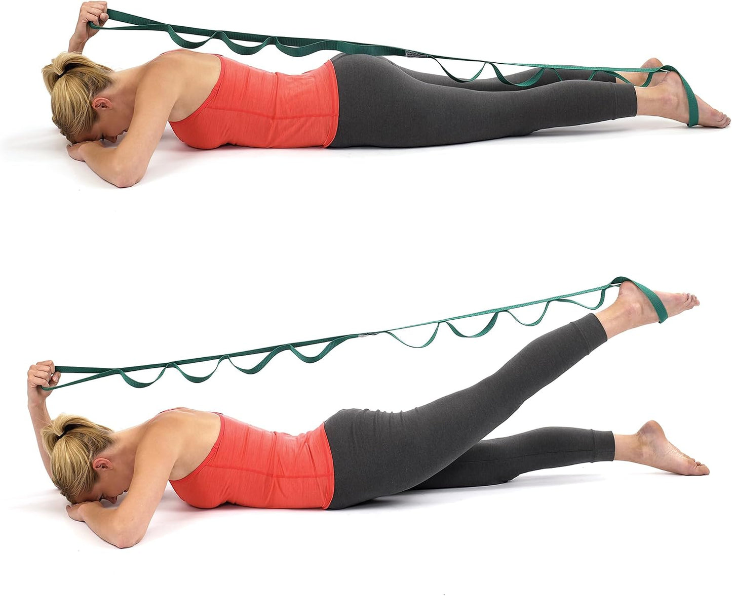 OPTP The Original Stretch Out Strap with Exercise Book, USA-Made Yoga Strap | USA-made Stretch Out Strap for flexibility & mobility, physical therapy, yoga stretching strap & knee therapy strap