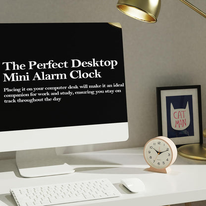 AYRELY® 4.5" Analog Alarm Clock, Small Retro Desk Clock and Table Clock