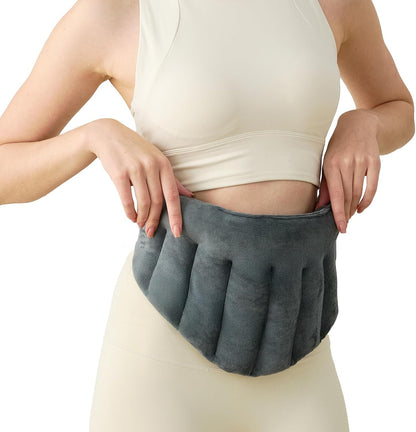 Microwavable Heating Pad for Lower Back, Waist, Stomach, and Shoulder, Hands-Free Wearable Microwavable Waist Wrap with Fastening Straps, Hot and Cold Compress for Daily Relaxation, Lavender Scented