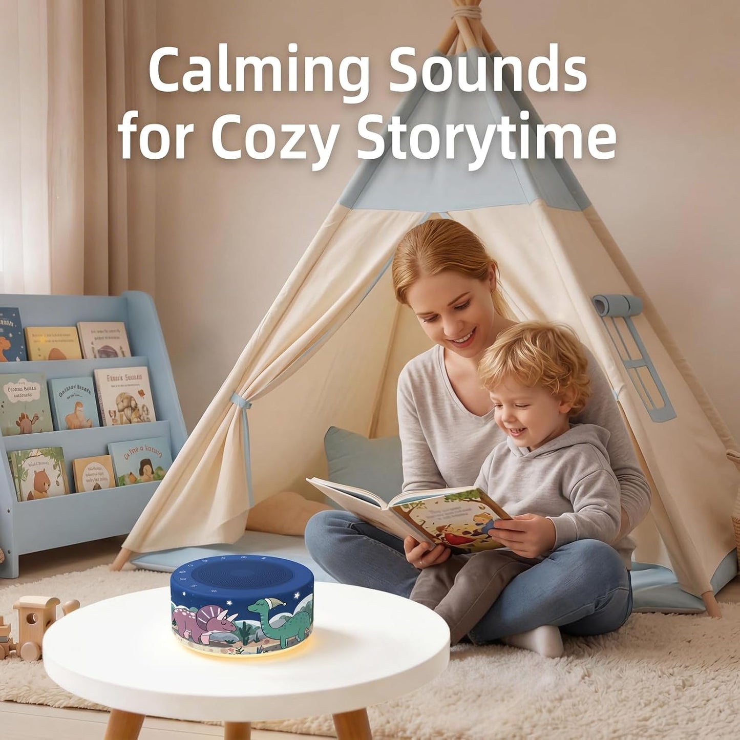 Kipcush White Noise Machine for Baby & Adults, 30 Soothing Sounds, Sleep Sound Machine with 8 Color Night Light, Memory Function, White Noise for Sleeping, Nursery, Office, Travel & Relaxation