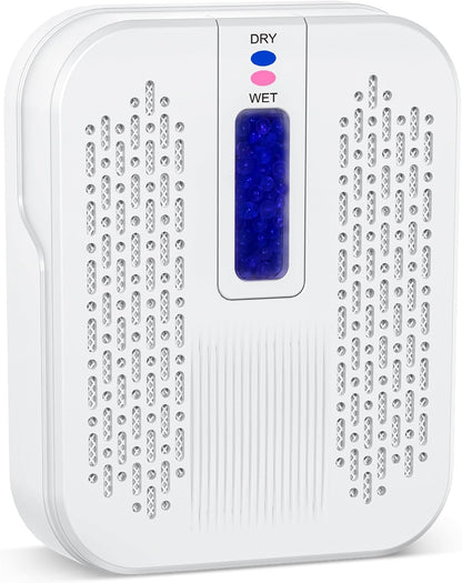 Pack of 2 Rechargeable Small Dehumidifier for Bathroom, Detachable Hanging Dehumidifier for Bedroom, Gun Safe, Closet, Portable Moisture Absorbers with Dual-Sided Suction