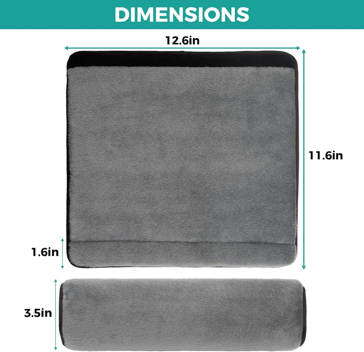 lefeke 2 Pack Wheelchair armrest Pads - Soft Velvet Foam armrest Covers for wheelchairs, Office Chairs and armchairs, etc., Effectively relieves arm Pressure and Prevents Soreness (Blue)