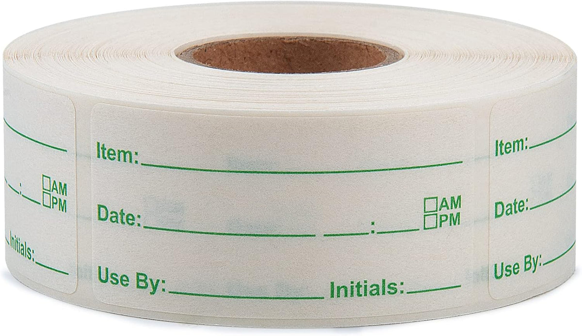 L LIKED 500 Stickers Use by 1 x 2 Inch Dissolvable Food Storage Labels for Containers