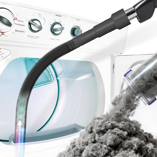 Holikme Dryer Vent Cleaner Kit – Blue Lint Vacuum Attachment | Dryer Vent Vacuum Hose Replacement Parts Reach Deep Inside Vents - Remove Hidden Lint, Speed Drying & Reduce Fire Risk