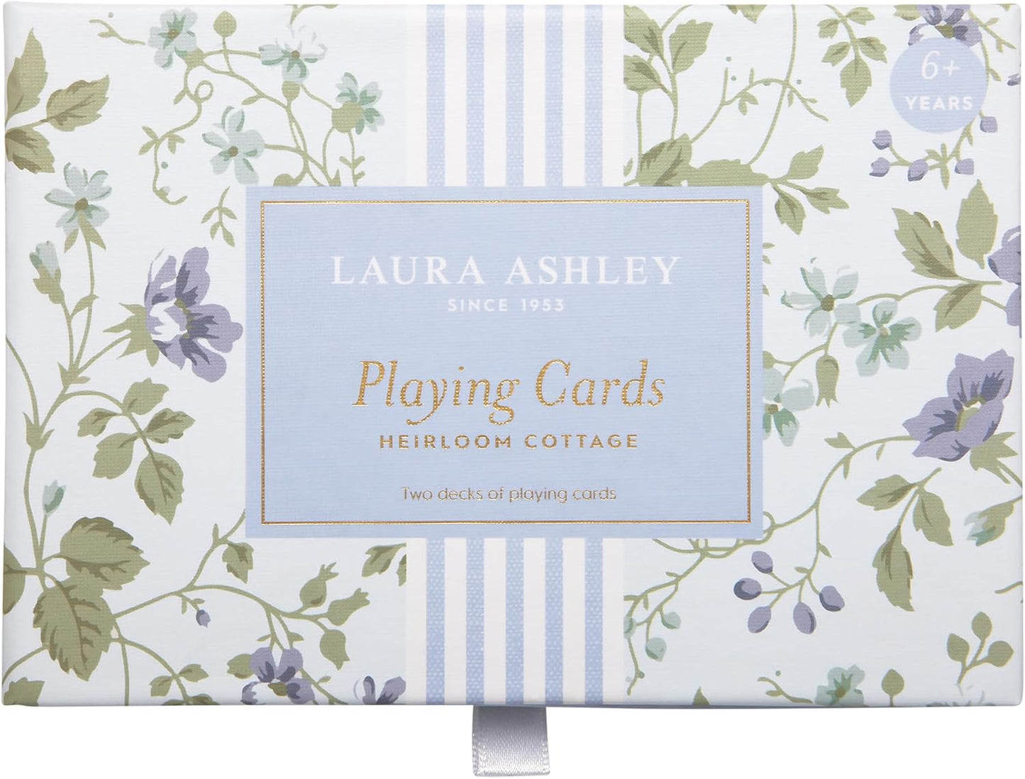 Laura Ashley Pretty Pattern Matching Game – 52 Floral Memory Cards in Decorative Gift Box – Classic Matching Game – Cognitive Brain Training & Family Fun | Classic Concentration Play with Elegant Botanical Artwork, Cognitive Brain Training and Family Fun