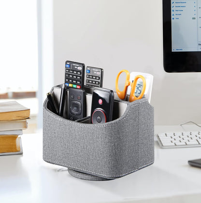 360° Rotatable Remote Control Holder,TV Remote Caddy for Nightstand Table