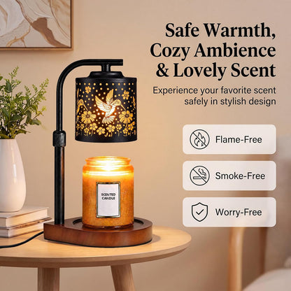 Candle Warmer Lamp with Timer & Dimmer- Electric Wax Melt Warmer with Adjustable Height for Scented Candles, Home Décor Fragrance and House Warming Birthday Gifts for Women Mom