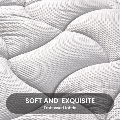 SLEEP ZONE Cooling Queen Mattress Topper, Premium Zoned Cool Mattress Pad Cover, Padded Mattress Protector Breathable Washable, Deep Pocket 8-21" (Grey, Queen)
