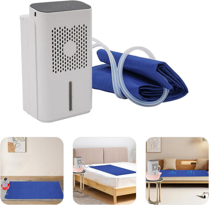 Midnight Bed Cooling System, 63 * 27.5in Low Noise Portable Bed Chiller with Remote, Chilled Ice Bed Cushion System for Hot Sleepers and Night Sweats, For Sleep
