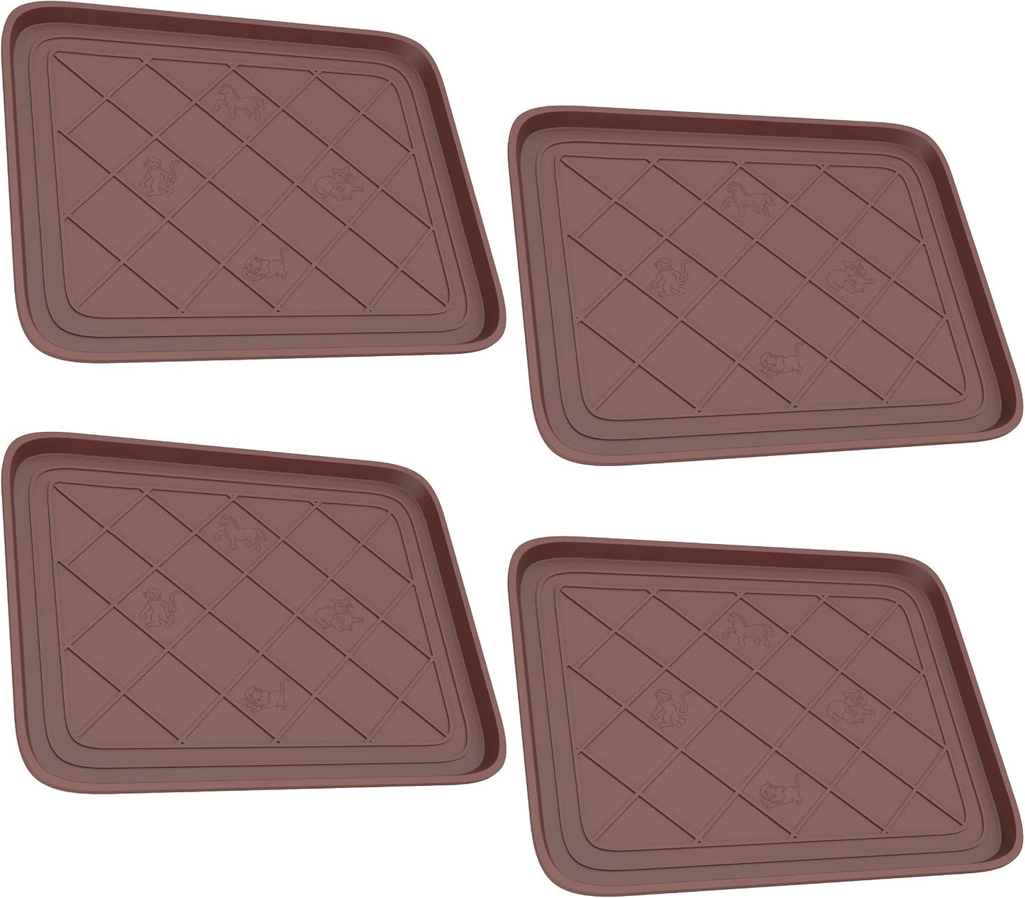 All-Weather Boot Tray - Water-Resistant Plastic Mud Pan, Pet Food Tray, and Outdoor or Indoor Shoe Mat for Entryway by Stalwart (Black)