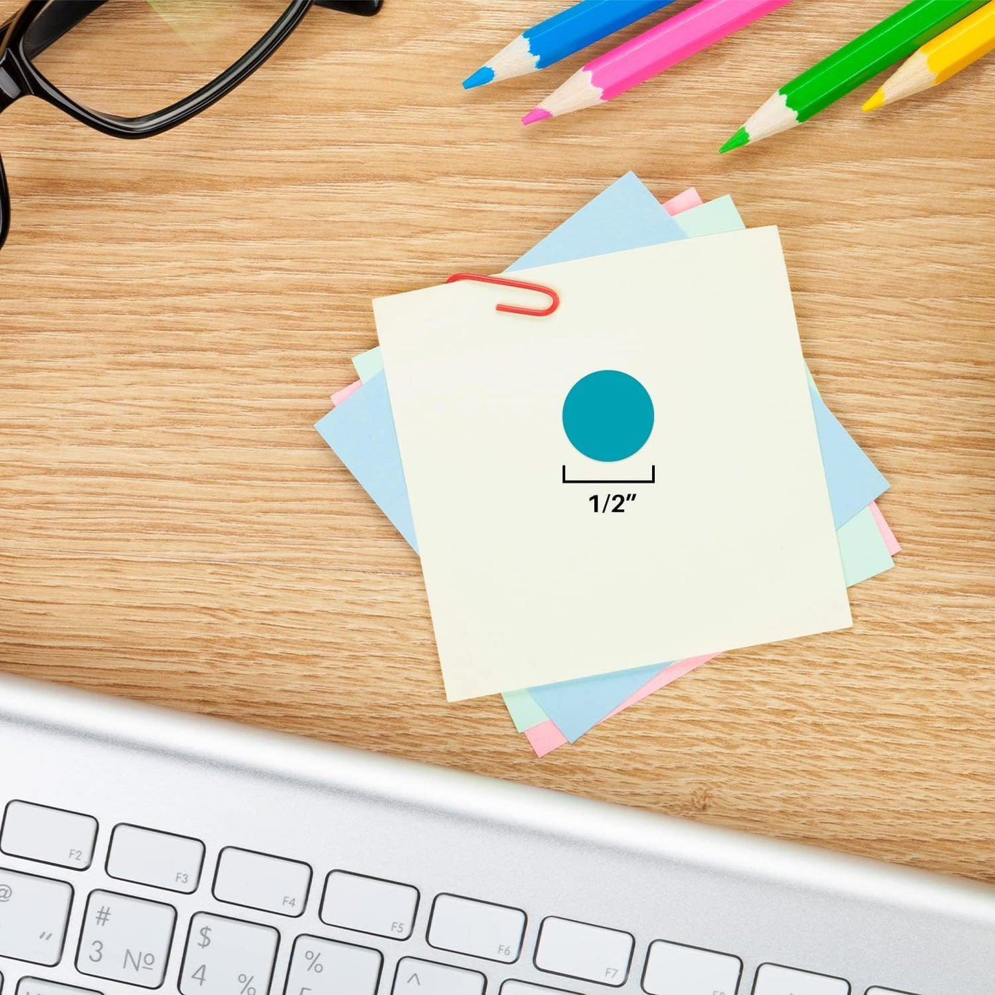 Removable Green Dot Stickers, 1/2 Inch, 1000/Box | Inventory Circle Labels with Removable Adhesive for Offices, Classrooms, Food Service, and Medical Settings. Made in USA