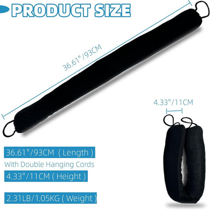 Weighted Door Draft Stopper, Under Door Seal for Bottom of Door, 36inch | Heavy Duty Under the Door Draft Blocker, Soundproof & Thermal Insulation, Noise & Wind Blocker, Black