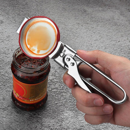 Master Jar & Bottle Opener,Adjustable Multifunctional Stainless Steel Can Opener Jar Lid Gripper,Manual,Kitchen Accessories（Silver）